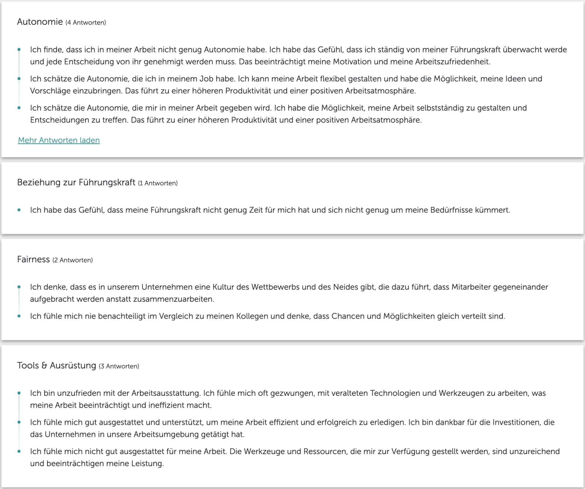 Analyse von Textantworten mit AI